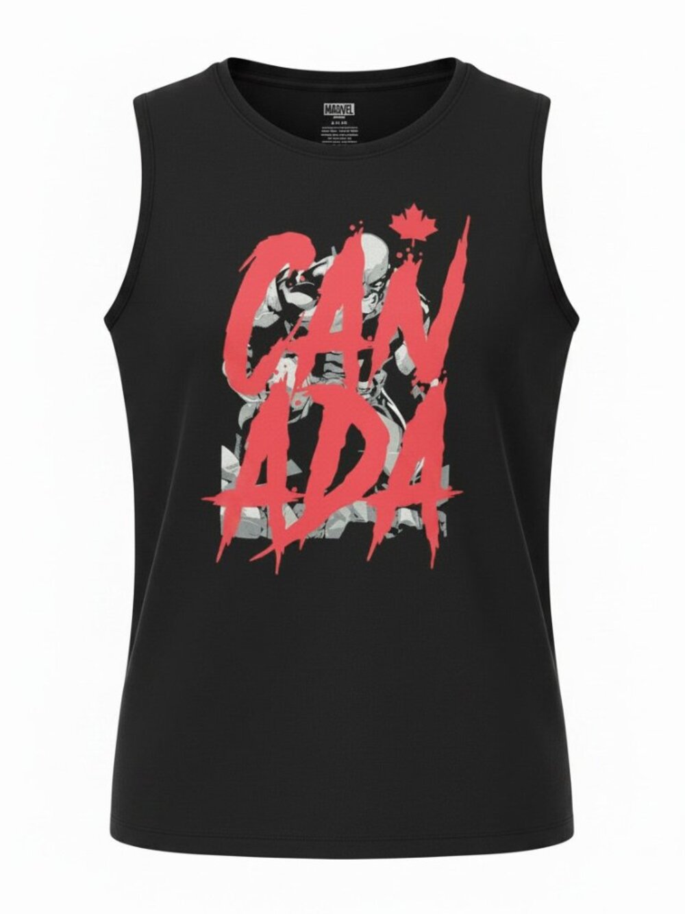 Marvel Men’s Zombies Comic “Canada” Muscle Black Tank Tee T-Shirt - Size Large